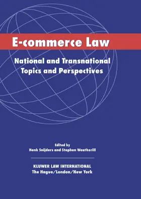 Snijders / Weatherill |  E-Commerce: National and Transnational Topics and Perspectives | Buch |  Sack Fachmedien