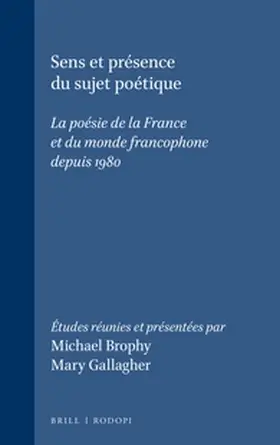  Sens et présence du sujet poétique | Buch |  Sack Fachmedien