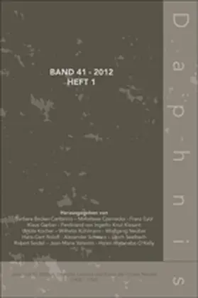 Becker-Cantarino |  Daphnis, Band 41 – 2012, Heft 1 | Buch |  Sack Fachmedien