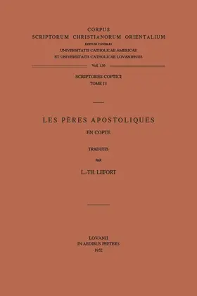 Lefort |  Les Peres Apostoliques En Copte: V. | Buch |  Sack Fachmedien