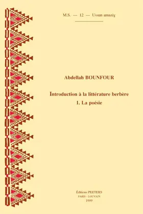 Bounfour |  Introduction a la Litterature Berbere. 1. La Poesie | Buch |  Sack Fachmedien