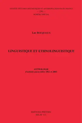Bouquiaux |  Linguistique Et Ethnolinguistique. Anthologie d'Articles Parus Entre 1961 Et 2003 | Buch |  Sack Fachmedien