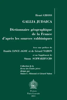 Gross |  Gallia Judaica: Dictionnaire Geographique de la France d'Apres Les Sources Rabbiniques | Buch |  Sack Fachmedien