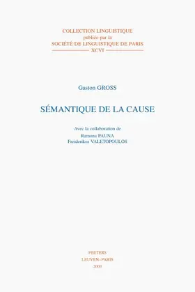 Gross |  Semantique de la Cause | Buch |  Sack Fachmedien