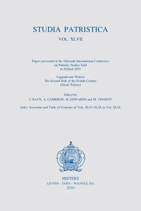 Baun / Cameron / Edwards |  Studia Patristica. Vol. XLVII - Cappadocian Writers, the Second Half of the Fourth Century (Greek Writers) | Buch |  Sack Fachmedien