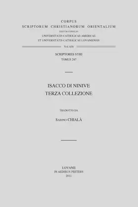 Chiala / Chialà |  Isacco Di Ninive. Terza Collezione: V. | Buch |  Sack Fachmedien