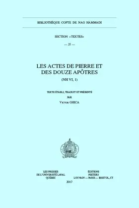 Ghica |  Les Actes de Pierre Et Des Douze Apotres (NH VI, 1) | Buch |  Sack Fachmedien