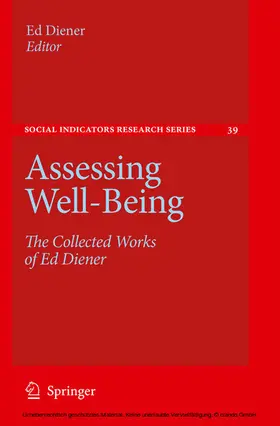Diener / Diener. | Assessing Well-Being | E-Book | sack.de