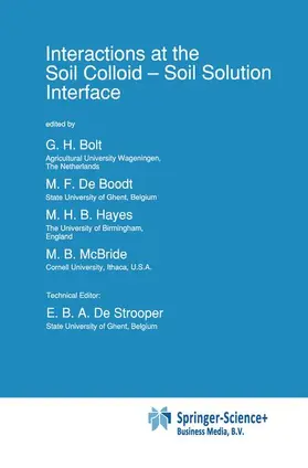 Bolt / de Boodt / de Strooper |  Interactions at the Soil Colloid | Buch |  Sack Fachmedien