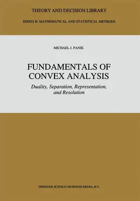 Panik |  Fundamentals of Convex Analysis | Buch |  Sack Fachmedien