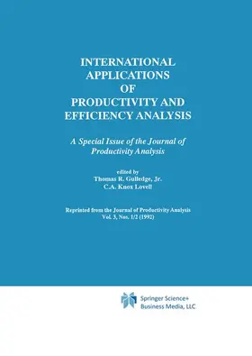 Knox Lovell / Gulledge |  International Applications of Productivity and Efficiency Analysis | Buch |  Sack Fachmedien