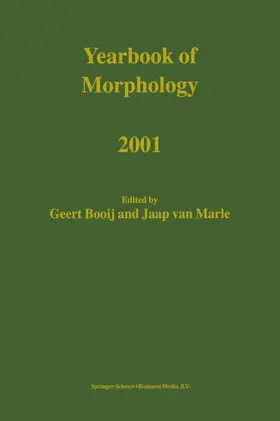 van Marle / Booij |  Yearbook of Morphology 2001 | Buch |  Sack Fachmedien