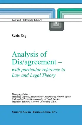 Eng |  Analysis of Dis/agreement - with particular reference to Law and Legal Theory | Buch |  Sack Fachmedien