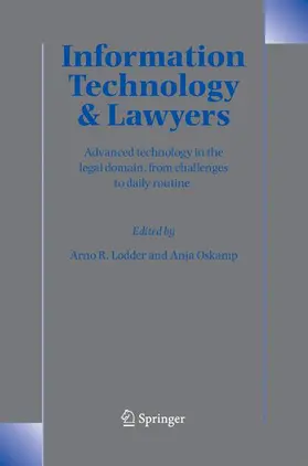 Oskamp / Lodder |  Information Technology and Lawyers | Buch |  Sack Fachmedien