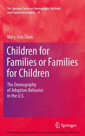 Davis |  Children for Families or Families for Children | eBook | Sack Fachmedien