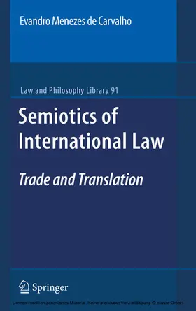 de Carvalho |  Semiotics of International Law | eBook | Sack Fachmedien
