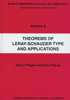 Precup |  Theorems of Leray-Schauder Type And Applications | Buch |  Sack Fachmedien