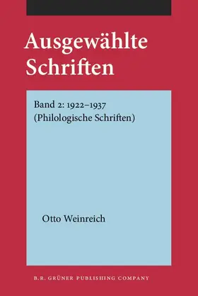 Weinreich / Wille | Ausgewählte Schriften | Buch | 978-90-6032-032-7 | sack.de