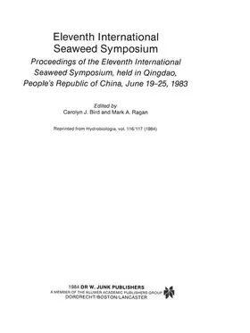 Ragan / Bird |  Eleventh International Seaweed Symposium | Buch |  Sack Fachmedien