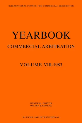 Sanders |  Yearbook Commercial Arbitration | Buch |  Sack Fachmedien