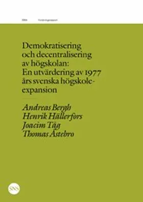 Bergh / Hällerfors / Tåg |  Demokratisering och decentralisering av högskolan | eBook | Sack Fachmedien