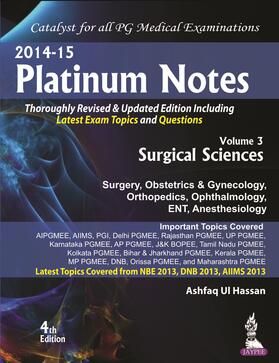 Hassan |  Platinum Notes: Surgical Sciences | Buch |  Sack Fachmedien