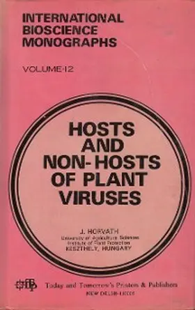 Horvath |  International Bioscience Monographs: Hosts & Non Hosts Of Plant Viruses | eBook | Sack Fachmedien