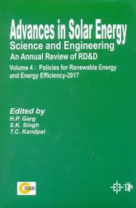 Garg / Singh |  Advances In Solar Energy Science And Engineering An Annual Review Of RD&D: 2017 (Policies For Renewable Energy And Energy Efficiency) | eBook | Sack Fachmedien