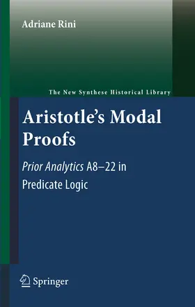 Rini |  Aristotle's Modal Proofs | eBook | Sack Fachmedien