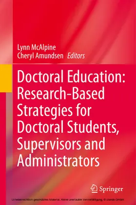 McAlpine / Amundsen |  Doctoral Education: Research-Based Strategies for Doctoral Students, Supervisors and Administrators | eBook | Sack Fachmedien