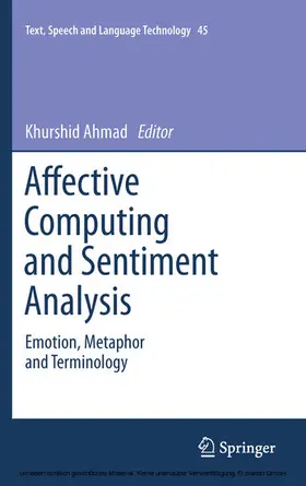 Ahmad |  Affective Computing and Sentiment Analysis | eBook | Sack Fachmedien