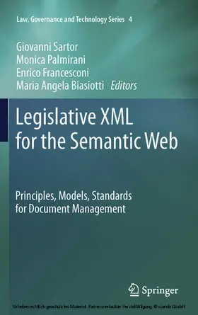 Sartor / Palmirani / Francesconi | Legislative XML for the Semantic Web | E-Book | sack.de