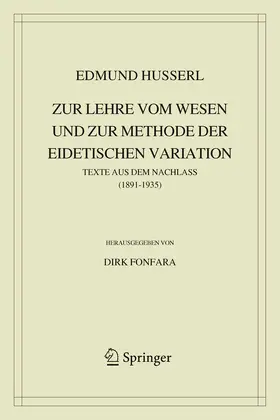 Fonfara / Husserl |  Zur Lehre vom Wesen und zur Methode der eidetischen Variation | eBook | Sack Fachmedien