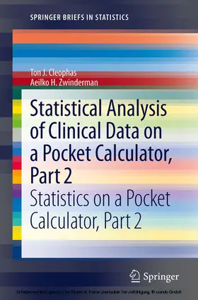 Cleophas / Zwinderman | Statistical Analysis of Clinical Data on a Pocket Calculator, Part 2 | E-Book | sack.de