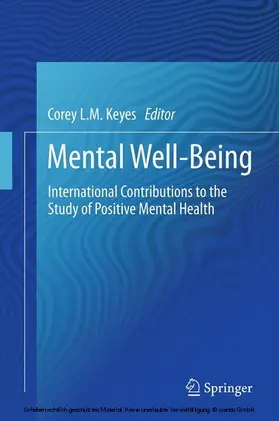 Keyes |  Mental Well-Being | eBook | Sack Fachmedien