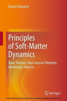 Kimmich |  Principles of Soft-Matter Dynamics | eBook | Sack Fachmedien