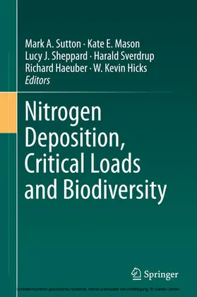 Sutton / Mason / Sheppard |  Nitrogen Deposition, Critical Loads and Biodiversity | eBook | Sack Fachmedien