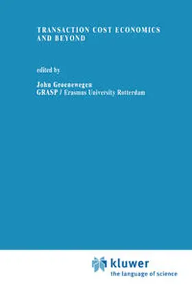 Groenewegen |  Transaction Cost Economics and Beyond | eBook | Sack Fachmedien