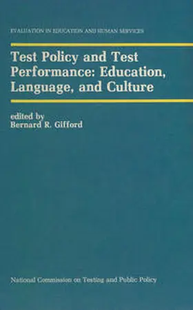 Gifford |  Test Policy and Test Performance: Education, Language, and Culture | eBook | Sack Fachmedien
