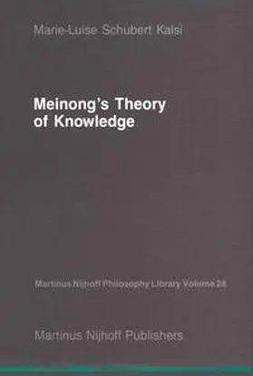 Kalsi |  Meinong’s Theory of Knowledge | eBook | Sack Fachmedien