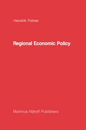 Folmer |  Regional Economic Policy | eBook | Sack Fachmedien