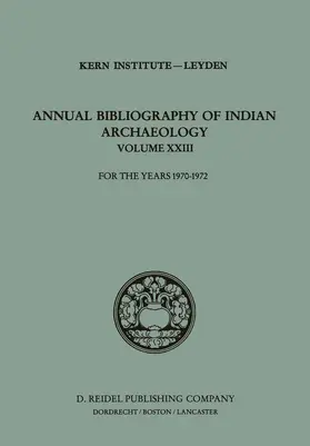 During Caspers |  Annual Bibliography of Indian Archaeology | Buch |  Sack Fachmedien