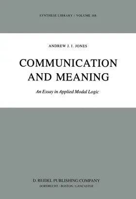 Jones | Communication and Meaning | Buch | 978-94-009-7071-7 | sack.de
