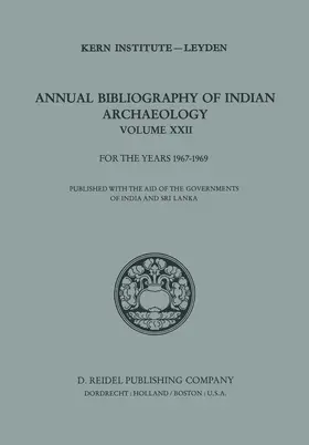 During Caspers |  Annual Bibliography of Indian Archaeology | Buch |  Sack Fachmedien