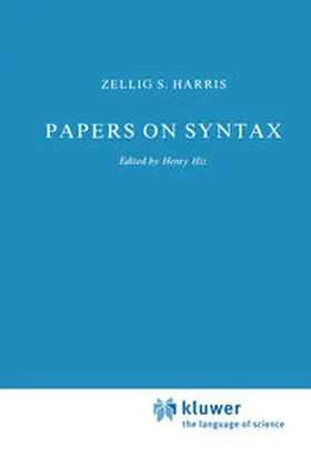 Harris / Hiz |  Papers on Syntax | eBook | Sack Fachmedien