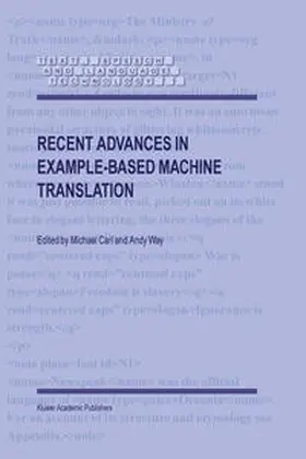 Carl / Way |  Recent Advances in Example-Based Machine Translation | eBook | Sack Fachmedien