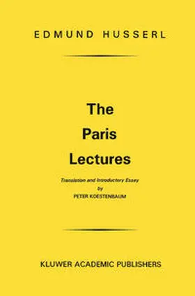 Husserl |  The Paris Lectures | eBook | Sack Fachmedien