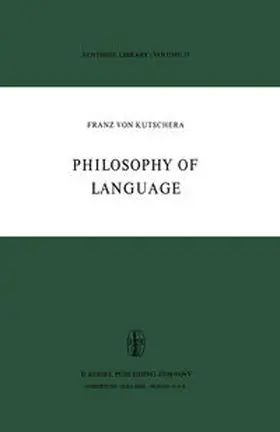 Von Kutschera |  Philosophy of Language | eBook | Sack Fachmedien