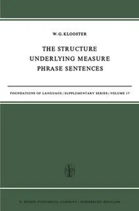 Klooster | The Structure Underlying Measure Phrase Sentences | E-Book | sack.de