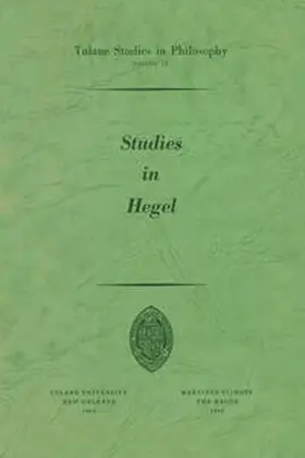 Brinkley / Feibleman / Franklin |  Studies in Hegel | eBook | Sack Fachmedien